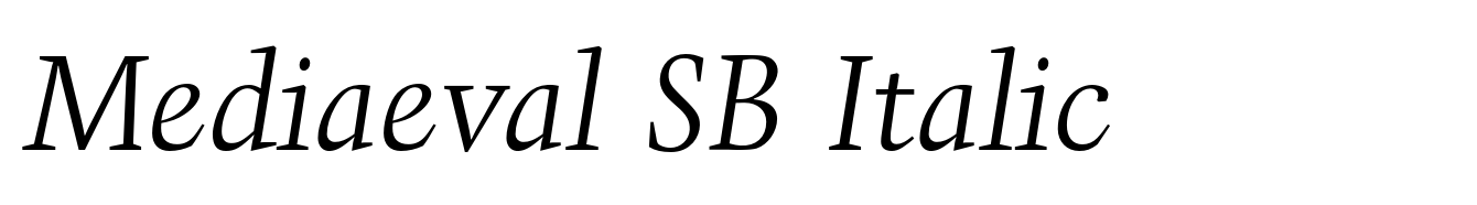 Mediaeval SB Italic